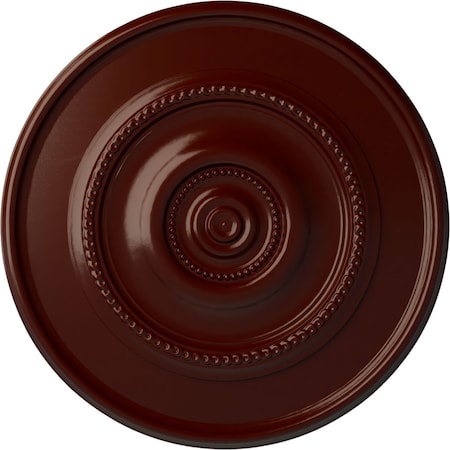 Ekena Millwork Dylar Ceiling Medallion (Fits Canopies up to 6 1/4"), Hand-Painted Brushed Mahogany, 30"OD x 2 1/4"P CM30DYBMF